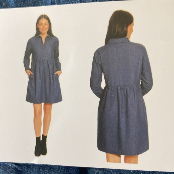 Nine West Jeans denim dress sz L nwt - Picture 3 of 6